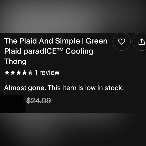 NWOT - Shinesty Plaid & Simple Green Cooling Thong (ParadICE / Medium) - Picture 8 of 12